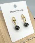 FloofyWinkle Astounding Tahitian Seawater Pearl Chain Stud (Gold)b