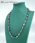 FloofyWinkle Bohemian Baroque Circled Seawater Tahitian Pearl Necklace B