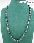 FloofyWinkle Bohemian Baroque Circled Seawater Tahitian Pearl Necklace C