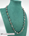 FloofyWinkle Bohemian Baroque Circled Seawater Tahitian Pearl Necklace D