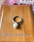 FloofyWinkle Glowing Freshwater White Pearl Ring with Simple Adjustable Design 3