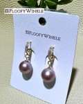 FloofyWinkle Bonanza Freshwater Purple Pearl Earrings on Gold Plated s925 Hoop 3